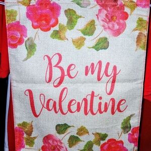 Be My Valentine Floral Banner